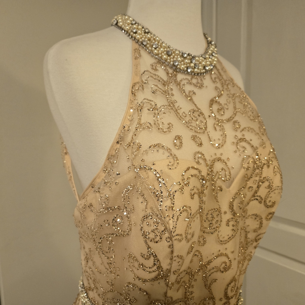Camille La Vie Gold Beaded Dress